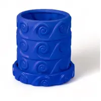 Seletti - Magna Graecia Onda Vase w/Saucer Bleu