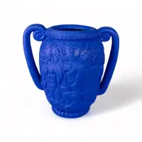 Seletti Vase anfora en terre cuite de la Grande Grèce bleu