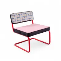 Seletti Fauteuil Superlounge, fauteuil à grille bleue