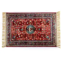 Seletti - Difference Burnt Carpet #10 80x120 Rouge/Multicolor