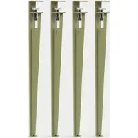 TIPTOE Ensemble de 4 Pieds de Table - 75 cm Khaki Green