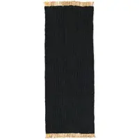 Ferm Living - Block Runner Black/Natural ferm LIVING