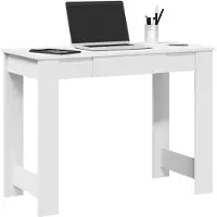 vidaXL Bureau blanc 100x45x75 cm bois composite