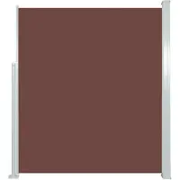 vidaXL Marquise latérale extensible 160x500 cm Marron