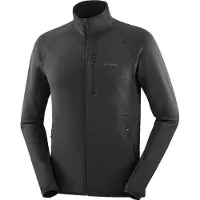 Salomon - Polaire stretch et légère - Sntial Lightwarm FZ M Deep Black pour Homme - Taille L - Noir