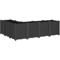 vidaXL Jardinière noir 160x120x53 cm polypropylène