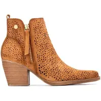 Xti pour femme. 14503701-CAMEL Bottines 145037 marron (36), Cuir, 3 à 5 cm, Fermeture éclair, Casuel