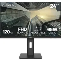 Nilox MONITOR 24 IPS 120 HZ FHD, 61 cm (24"), 1920 x 1080 pixels, Full HD, 4 ms, noir
