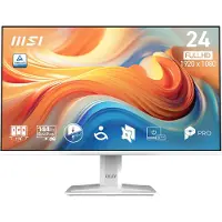 MSI Pro MP243W E14, 60,5 cm (23,8 pouces), 1920 x 1080 px, Full HD, LCD, 45 ms, blanc