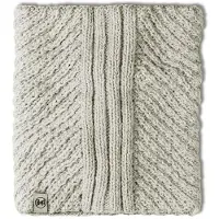 Buff Knitted & Full Fleece Neck Warmer Blanc