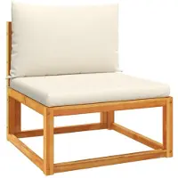 vidaXL Ensemble canapé de jardin 4 pièces avec coussins bois acacia & corde