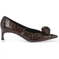 ROTATE pour femme. 1169461069 Chaussures en cuir à n?uds marron (39), 5 à 8 cm, Aucun, Casuel, Fête