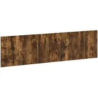 vidaXL Tête de lit murale ALKMAAR, panneau de particules en bois imitation chêne fumé