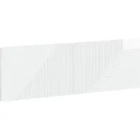 vidaXL Tête de lit murale HAARLEM, blanc brillant, panneau de particules