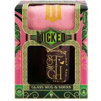 Paladone Wicked Glinda Glass Mug And Socks Set Rose