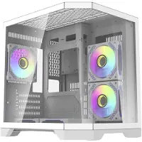 Darkflash Boîtier d'ordinateur Darflash Ft350 + 5 ventilateurs ARGB (blanc)