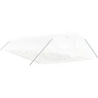 vidaXL Serre avec châssis en acier Blanc 80 m² 16x5x2,3 m