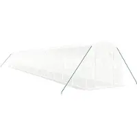 vidaXL Abri de jardin avec structure en acier 36 m² 18x2x2 m blanc