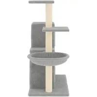 vidaXL Arbre à chat avec colonnes à griffer en sisal gris clair 83 cm