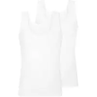Schiesser Maillot de corps ' Cotton Lace ' blanc