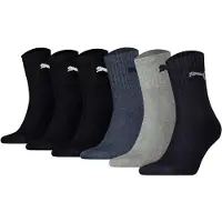 Puma Chaussettes de sport bleu marine / gris foncé / noir / blanc