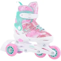 Tempish Patins à roulettes TRILO 4 en 1 pour fille, pointure 34/37