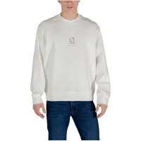 Armani Exchange Sweat-shirt taupe / blanc