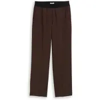 Tom Tailor Pantalon à plis brun foncé / noir