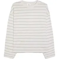 Bershka T-Shirt gris clair / gris foncé / canneberge