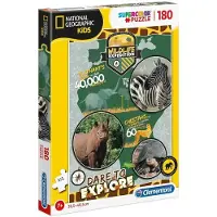 Clementoni Puzzle 180 pièces NatGeo Kids Wildlife Expedition 29207
