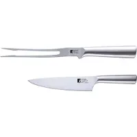 Bergner Ensemble Couteau De Chef Et Fourchette à Viande Pour Barbecue Acier Inoxydable