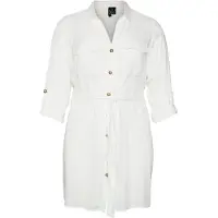Vero moda Bumpy Long Sleeve Dress Blanc 50 Femme