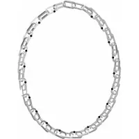 GUESS Jumn02124jwstt U G Stripes Necklace Argenté Homme