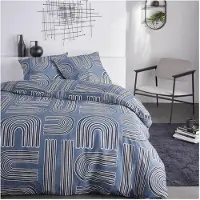 TODAY Set de Housse de Couette Luxueux TODAY Dream Blue