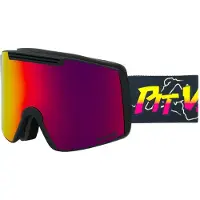 Pit Viper The Power Surge Backslap Small Ski Goggles Noir Red Revo/CAT3