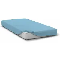 HOME LINGE PASSION Drap Housse - - Hp72122 - Microfibre 82 G - 160 X 200 Cm - Bonnet 30 Cm - Bleu Ciel