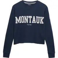 Superdry Sweat-shirt 'Athletic Essential' marine / blanc