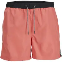 Jack & Jones Shorts de bain 'JPSTFiji' corail / noir / blanc