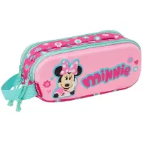 Safta Minnie Mouse 3d Double trousse rose homme rose Taille unique