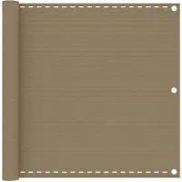 vidaXL Écran De Balcon Taupe 90x500 Cm Pehd