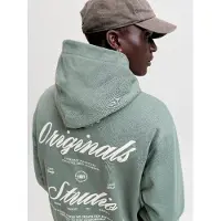 Jack & Jones Sweat-shirt 'JORNorrebro' jade / blanc