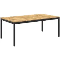 vidaXL Table de jardin, blanche et noire, 196 x 100,5 x 75 cm