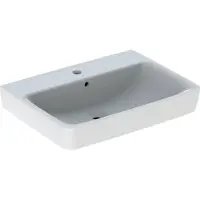 Geberit lavabo Renova Plan avec trou pour robinetterie, avec cuvette 650x480mm blanc