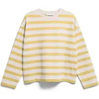 Armedangels Sweat-shirt 'FRANKAA' turquoise / jaune foncé / blanc
