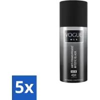Vogue Men - Mystic Black - Déodorant Spray - Antitranspirant - 150 ml - pack économique - 5 pièces