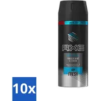 Axe - Déodorant corps en spray - 48hrs Fresh - Ice Chill - Frozen Mint & Lemon - 150 ml - Pack avantage - 10 pièces
