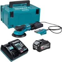 Makita BO 004 CGU101 : Ponceuse excentrique sans fil, 40 V max., diamètre de 150 mm, course de 3,0 mm, moteur sans balais, incluant 1 batterie 4,0 Ah, 1 chargeur et 1 coffret Makpac