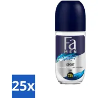 Fa Pflege Fa Men - Sport - Déodorant roll-on - Agrumes et vert - 50 ml - Pack avantage - 25 pièces