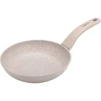 Galicja Poêle à frire antiadhésive 18cm beige avec poignée antidérapante