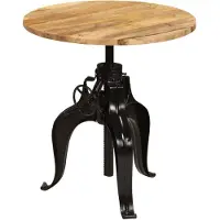 vidaXL Table De Bar Bois De Manguier Massif 75 X (76-110) Cm